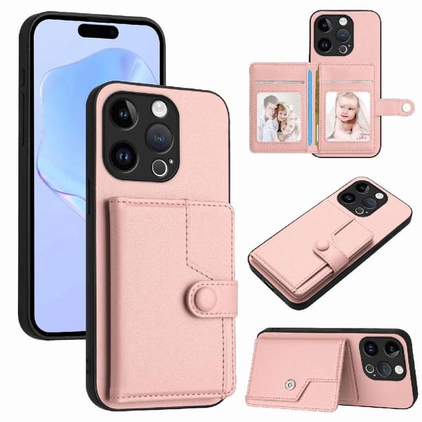 FOXDOCK Funda para iPhone 15 pro con Bloqueo RFID - Diseño Elegante con Cierre de Botón