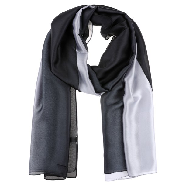 INSPIRE CHIC Pañuelos de Satén de Color Gradiente para Mujer Coloridos, Ligeros, Suaves, Pañuelo para el Cuello, Hiyab, Bufanda para la Cabeza, Envolturas, Chal 70.9"x35.4" Gradiente-10