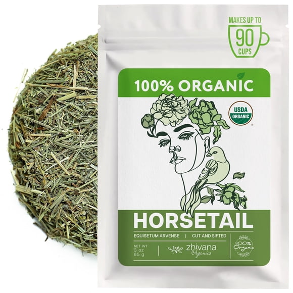 Té Cola de Caballo Orgánico Zhivana Organics 90 mL para Crecimiento Capilar
