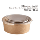 thumbnail image 2 of Envase bowl kraft + tapa pet 1300 CC,comidas 50 unidades #2, 2 of 3
