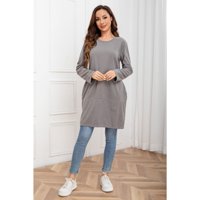 Likeshop - Polera Lisa Mujer Manga Larga Tipo Vestido 2008