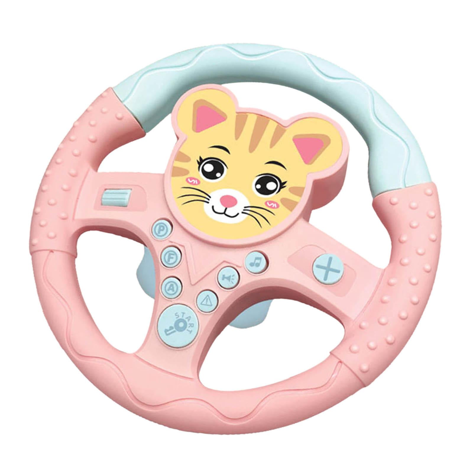 Bothyi - Coches Eléctricos Simulación Conducción Volante Niños Juguetes Educativos Para Edades Tempranas Kitty