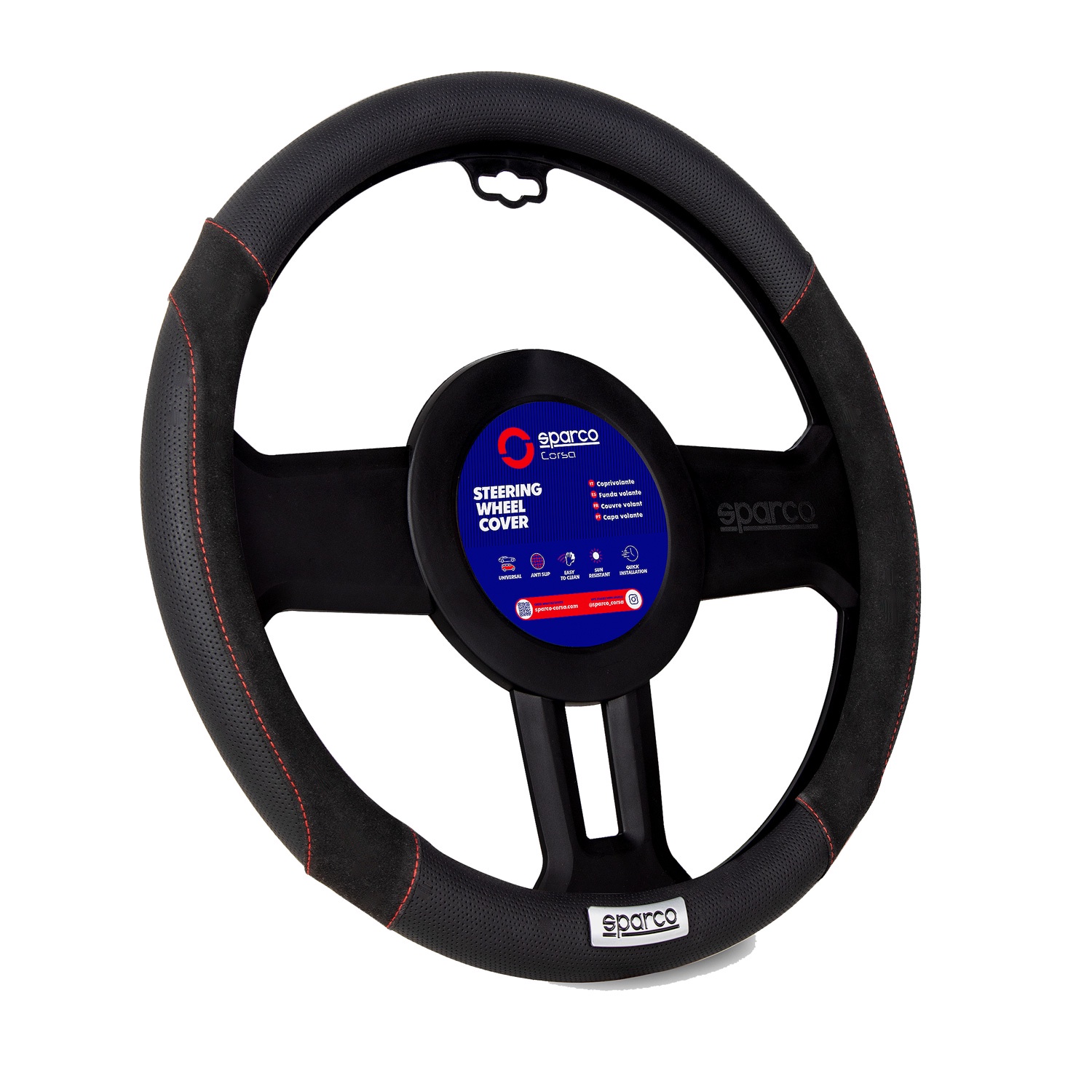 Sparco - Cubre Volante Universal Auto Spc1112Bk