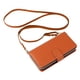 thumbnail image 4 of Funda Cartera con Cremallera y Correa para iPhone 15 Pro Soporte y Tarjetero Marrón, 4 of 6