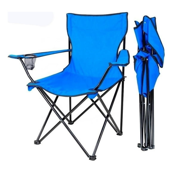 Silla plegable azul