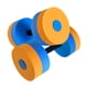 thumbnail image 4 of Mancuernas para ejercicios acuáticos, mancuernas flotantes de EVA, pesas portátiles para natación, fitness en piscina, entrenamientos de aeróbic acuát Naranja Azul, 4 of 5