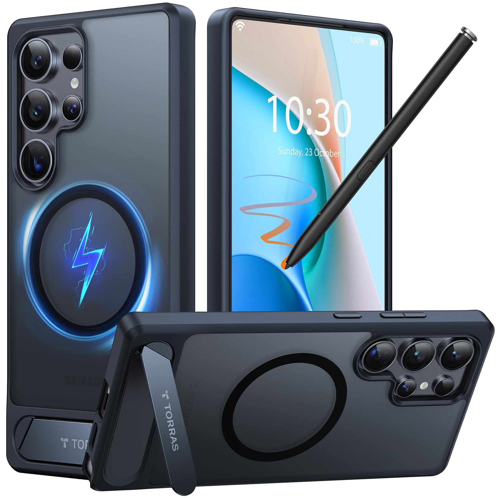 Torras - Funda De Teléfono Con Soporte Magnético Para Samsung Galaxy S25 Ultra