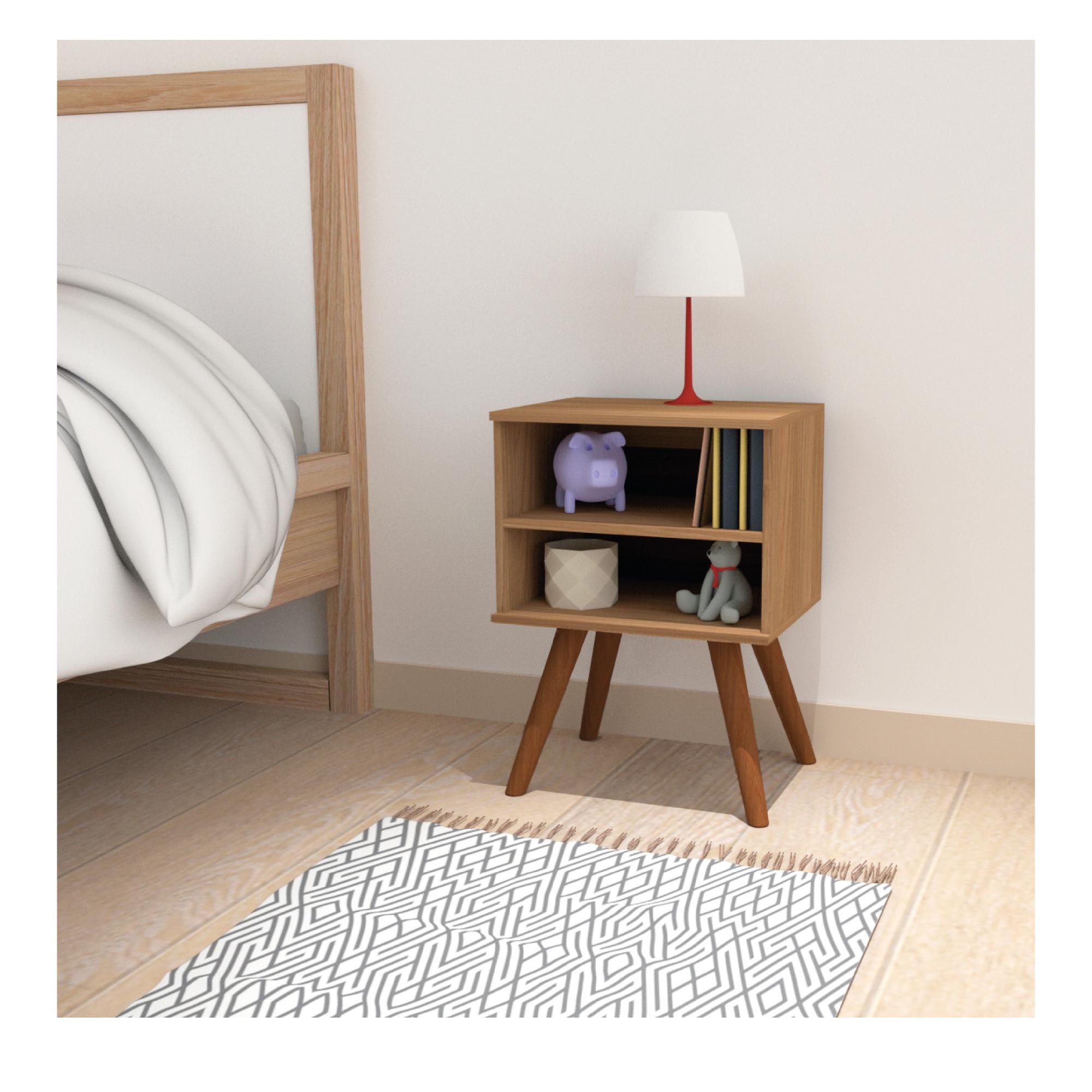 Stanford - Velador 1 Repisa Nogal