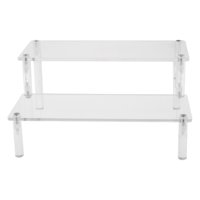 Magideal - Estante De Acrílico Multiusos De Varios Niveles Organizador De Almacenamiento De Maquillaje De Perfume Encimera Cupcakes Cosméticos Titular De , 2 A 2 Escalera