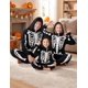 thumbnail image 3 of Spooktacular Creations – Mono de esqueleto negro talla grande, 3 of 9