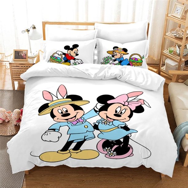 Cartoon Duvet Cover Christmas Mickey Animation Bedding Sets Bed Pillowcases Single Bed Double Bed Full Size Decoration Bed Sheets