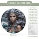 thumbnail image 2 of Sirena negra-theme Fitted Round Tablecloths Elastic Edged Table Covers Waterproof Table Cloth for Kitchen Holiday Party Tables Decor 120cm, 2 of 6