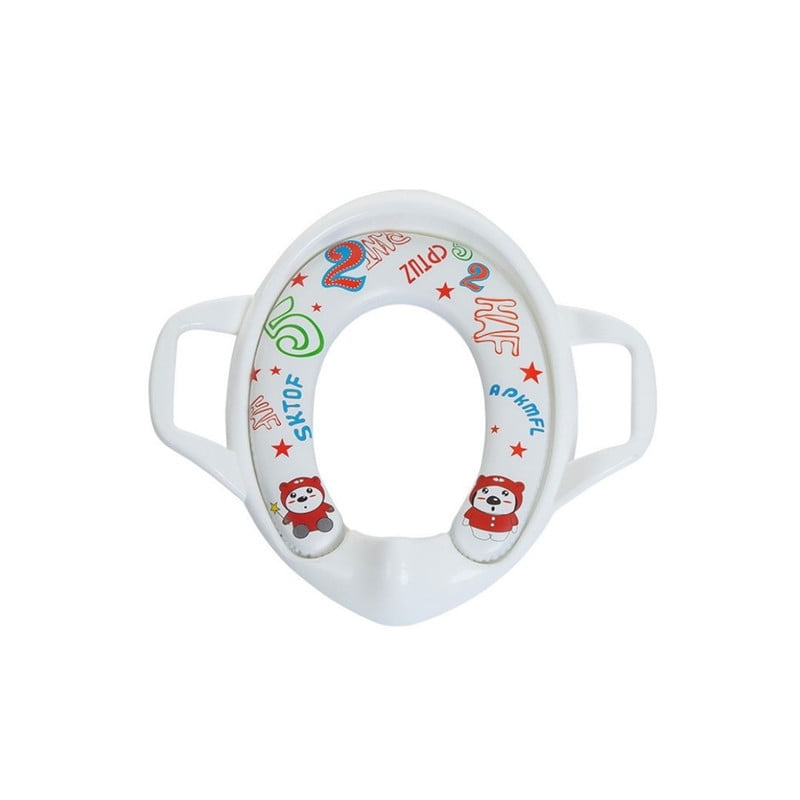 Babyluna - Adaptador Para Wc Suave Y Acolchonado Con Asas Bebé Blanco