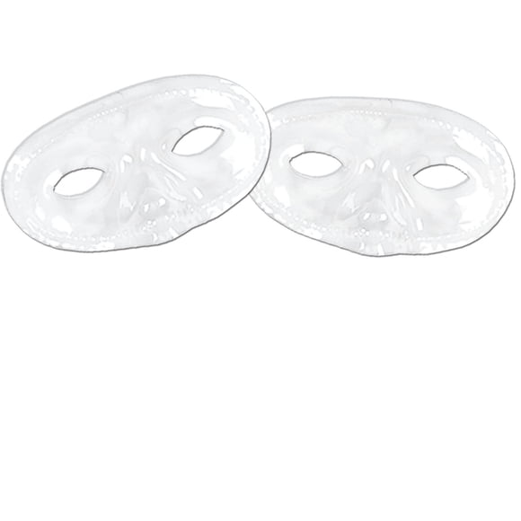 Media máscara Costume Add On Beistle White Metallic (paquete de 24)