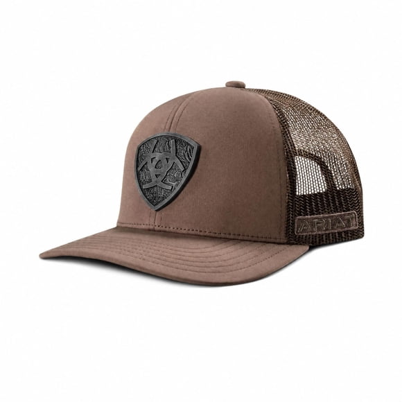 GORRA ARIAT Escudo Metálico Snapback Malla Marrón Talla Única