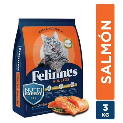 Alimento Seco Gato Adulto Sabor Salmón Bolsa 3 Kg Felinnes