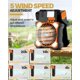 thumbnail image 3 of Ventilador solar para camping Maraiss de 22000 mAh con luz LED de 5 velocidades, 3 of 7
