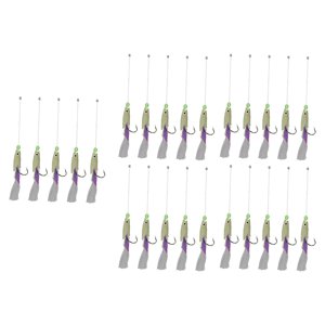 Ioensy - Aparejos De Pesca Anzuelos De Acero Con Alto Contenido De Carbono 5 Anzuelos Aparejos De Pesca Para Agua Dulce/Salada 22 Mm X 10 Mm