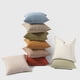 thumbnail image 2 of Xiao Hua Funda de almohada - 15.75×15.75 pulgadas, tamaño estándar, juego de 2 fundas de almohada, con cremallera, ideal para la decoración del hogar, 15.75×15.75 pulgadas, 2 piezas, rojo anaranjado, 2 of 3