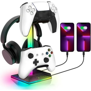 Soporte Para Control Gamer Aaronmei Rgb Con 2 Usb Y 1 Carga Tipo-C