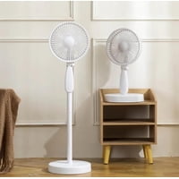 Genérico - Ventilador Recargable Ajustable Blanco Grande Blanco