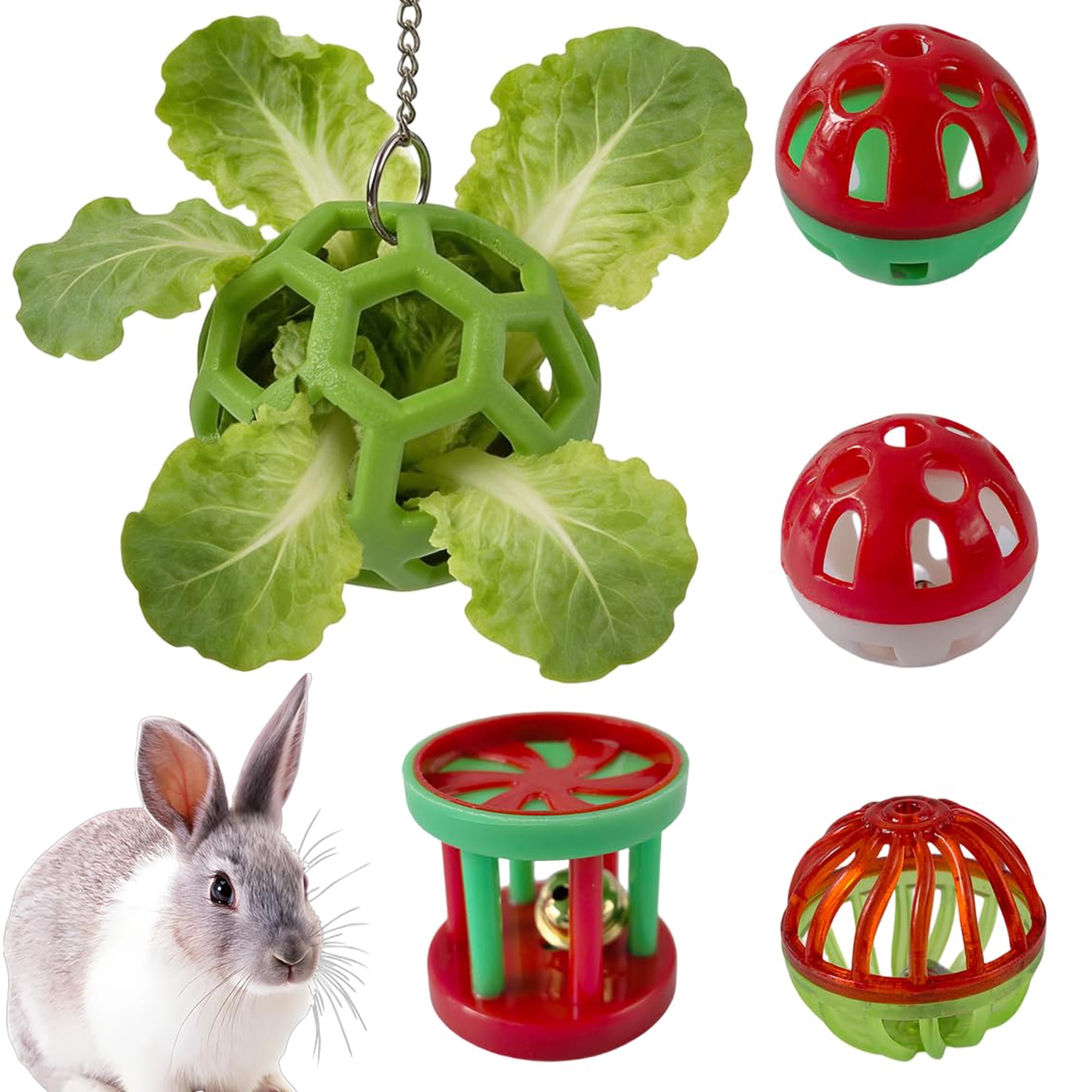 Bola de premios nsgglecher para conejos – Enriquecimiento – Verde
