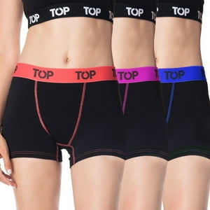 Top - Bóxer Corto Mujer Algodón Pack 3 C1