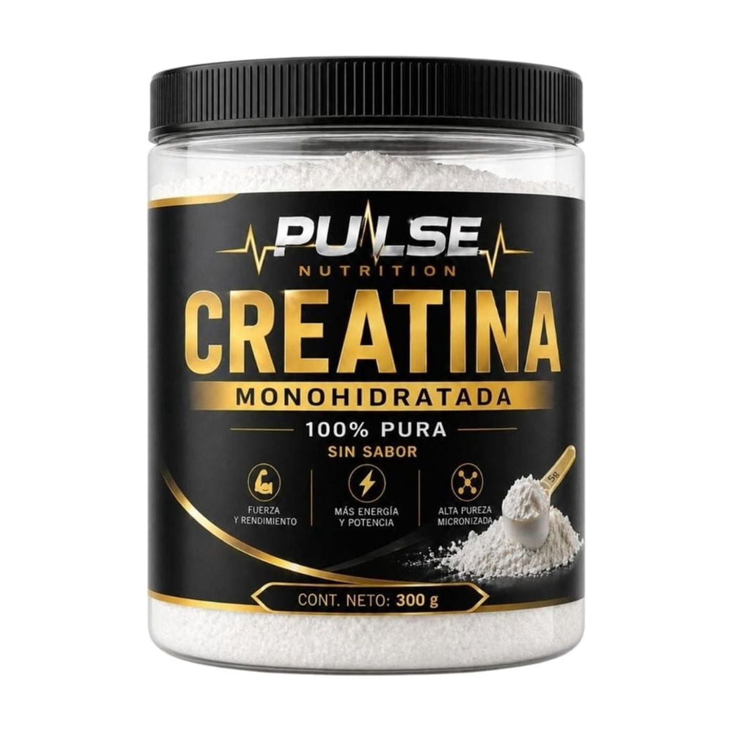 Creatina Monohidratada 300gr Sin Sabor - Pulse Nutrition
