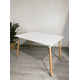 thumbnail image 3 of Mesa de Comedor Rectangular 120x80 cm MDF con Base de Haya Alemana para 6 Personas – Diseño Moderno y Resistente Blanca, 3 of 9