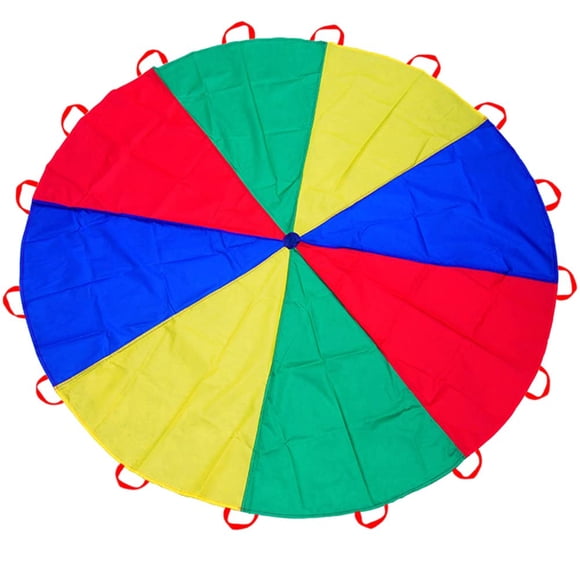 Juego de equipo infantil Rainbow Parachute AMYESE de 12 pies para fiesta al aire libre