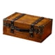 thumbnail image 3 of Old Fashioned Caja De Almacenamiento Madera Maleta Elegante Multiusos Con Tapa Con Bisagras 30x19,5x11,2 Cm, 3 of 5