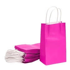 Genérica - Bolsas De Papel Kraft Fucsia Pack 12 Unds Para Regalos