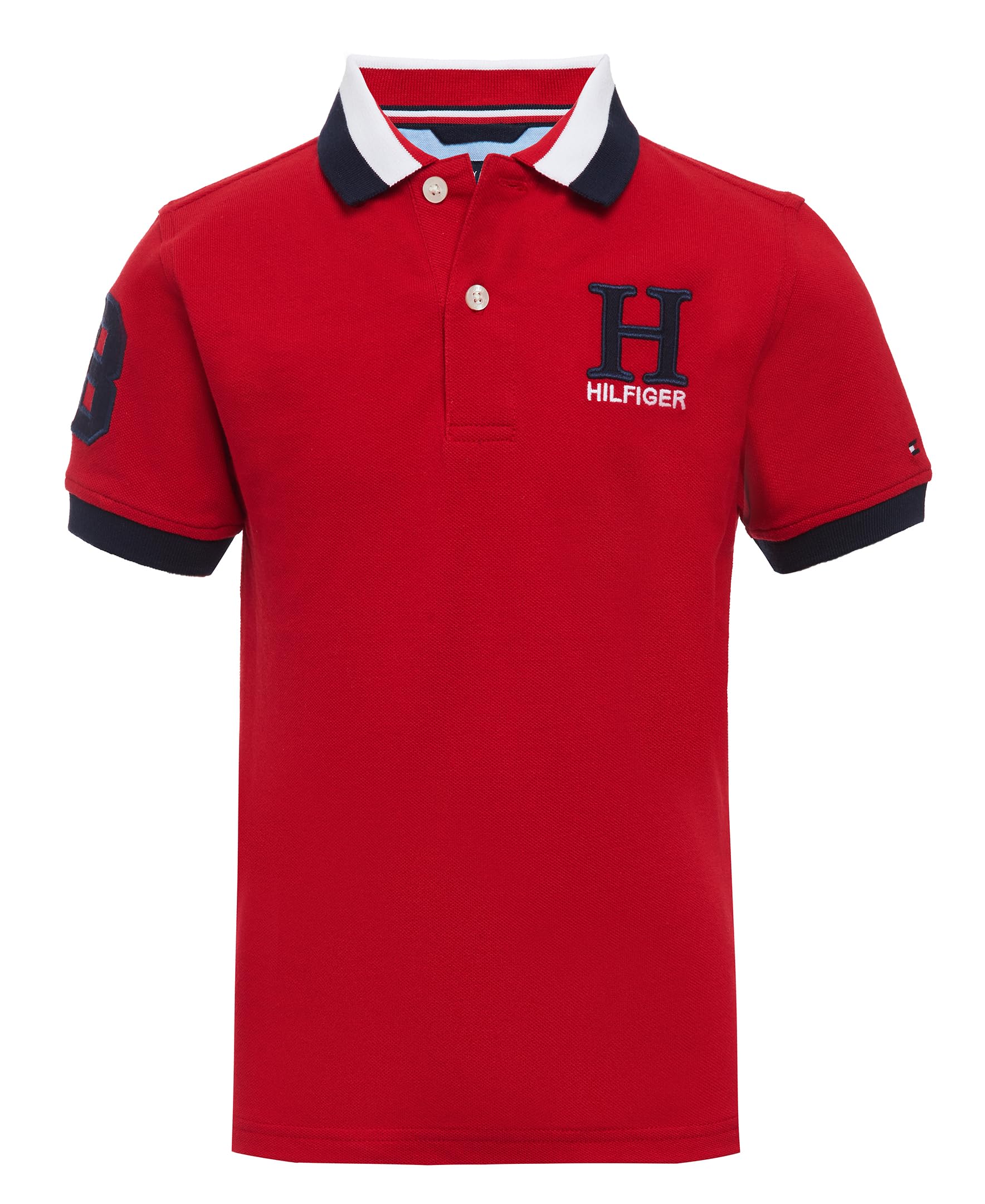 Polo Tommy Hilfiger De Manga Corta Con Estampado De Hiedra Elástica Para Niños