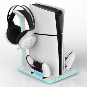 Soporte Para Ps5 Slim Aaronmei Estación De Enfriamiento Y Carga Blanco