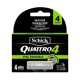 thumbnail image 1 of Repuesto Máquina De Afeitar Quattro Piel Sensible, 4 Un, 1 of 2