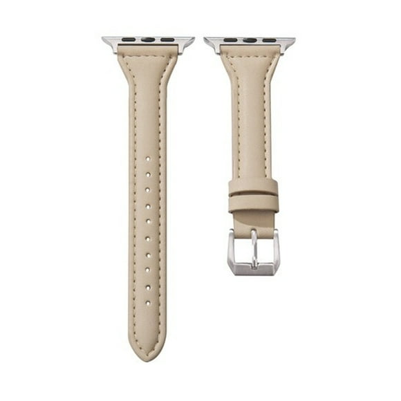 Correa Cuero Premium Para Apple Watch 42mm Beige