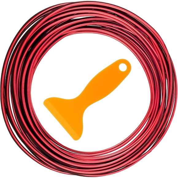 Tira Moldura Interior Para Auto 32ft Pvc Rojo Universal