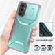 thumbnail image 5 of Funda Resistente para Samsung Galaxy A14 5G con Tapa Deslizante y Protección Militar Verde, 5 of 6