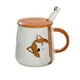 thumbnail image 1 of Tazón, Mug Con Diseños De Gatos, Incluye Tapa Y Cuchara Oreja café, 1 of 3
