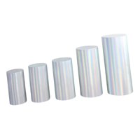 Magideal - 5X Cubiertas De Pedestal Cilíndrico Cubiertas De Soporte De Zócalo Cilíndrico Cubiertas De Zócalo Cilíndrico De Decoración Para Cumpleaños, Acción De Plata Brillante