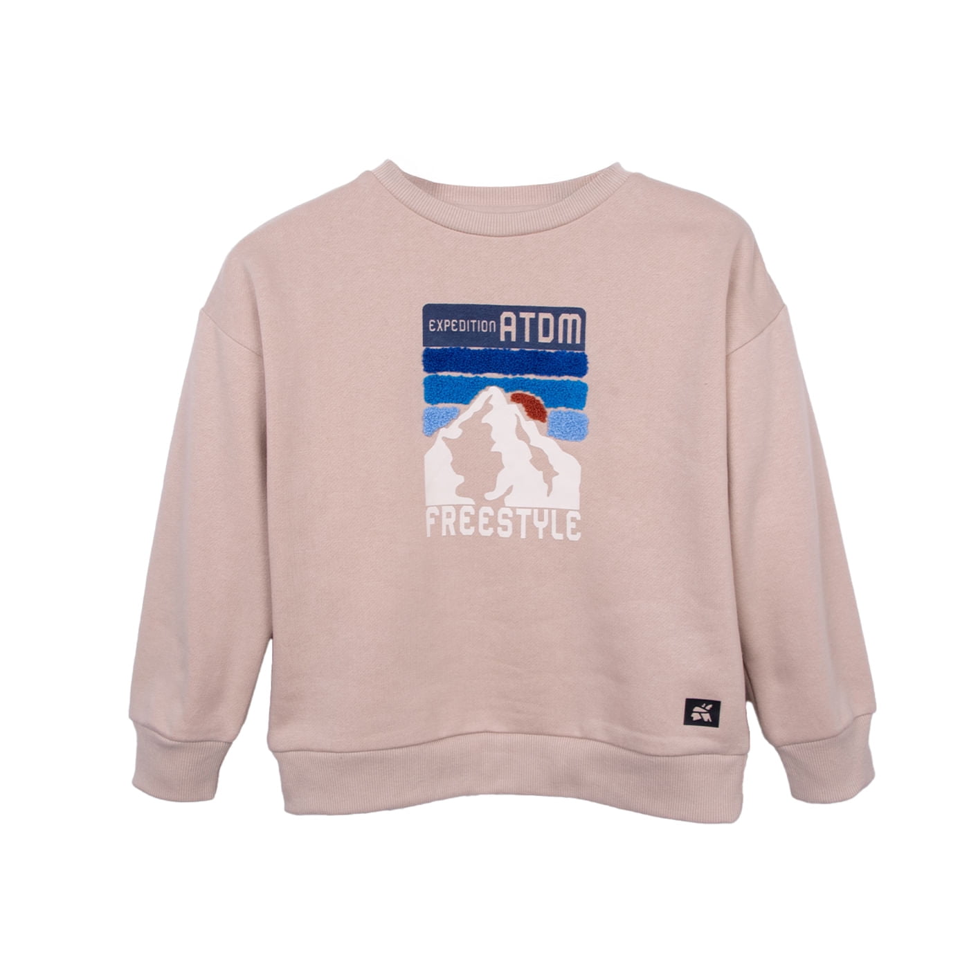 Pillin - Polerón Niño Cuello Redondo Estampado "freestyle" Arena