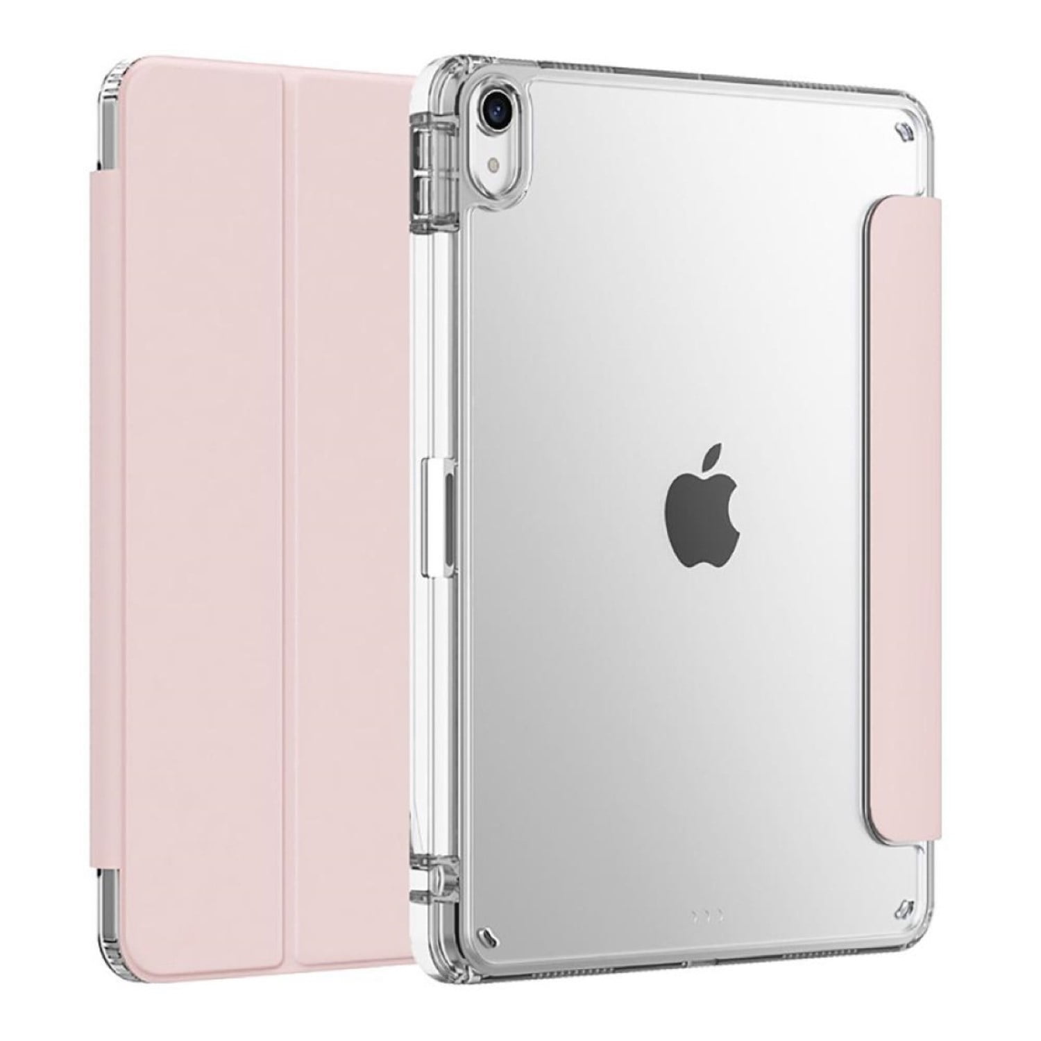 Mar Cases - Carcasa Funda Smart Cover Clear Para Ipad Air 4ta/ 5ta Gene 10.9 Rosado