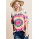 thumbnail image 4 of Blusa Tipo Túnica Casual con Mangas Abullonadas y Estampado Tie Dye de Felpa Francesa, 4 of 7