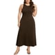 thumbnail image 2 of Agnes Orinda Vestido de Suéter de Talla Grande para Mujeres Cuello Redondo Sin Mangas Vestido de Punto Casual 1X Marrón, 2 of 6