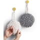thumbnail image 1 of Juego de toallas de bola difusa de 2 en blanco y gris: seque sus manos al instante y de forma cómoda con este creativo juego de toallas de baño, toallas decorativas para baño, paquete de 2, 1 of 5