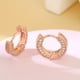 thumbnail image 1 of 14K Gold Plated Zircon Hoop Earrings: A Stylish Accessory for the Elegant Woman, 1 of 5