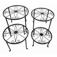 Genérico - Set 4 Porta Maceta Soporte Decorativo Diseño Floral Jhn