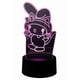 thumbnail image 2 of Lampara Ilusion 3D Kuromi III de 7 colores, Base touch, 2 of 6