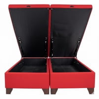 Vitelio - Base De Cama 1.5 Plaza Baúl Rojo