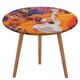 thumbnail image 1 of Coco theme Fitted Round Tablecloths Elastic Edged Table Covers Waterproof Table Cloth For Kitchen Holiday Party Tables Decor 150cm, 1 of 6